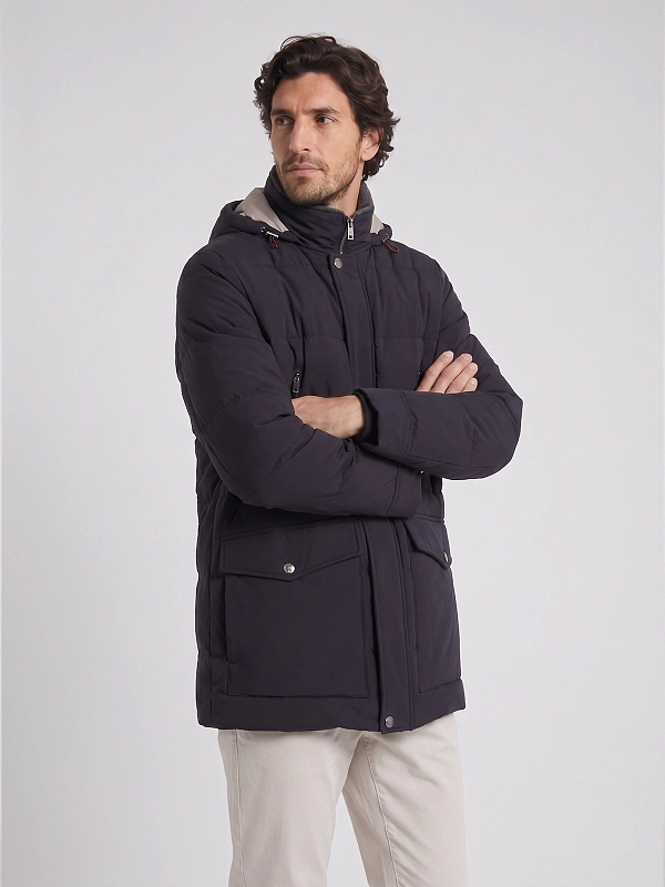 пуховик Brunello Cucinelli MM4911823 цвет темно-синий