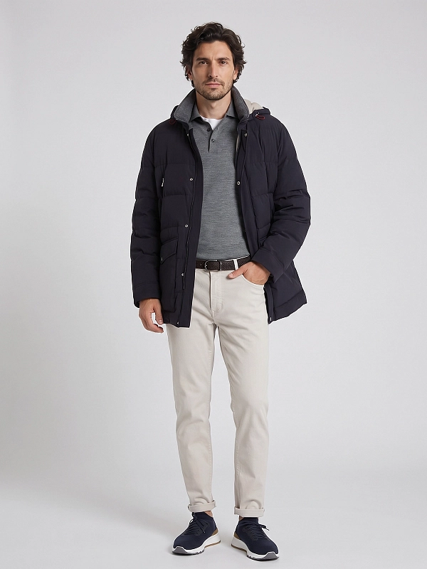 пуховик Brunello Cucinelli MM4911823 цвет темно-синий