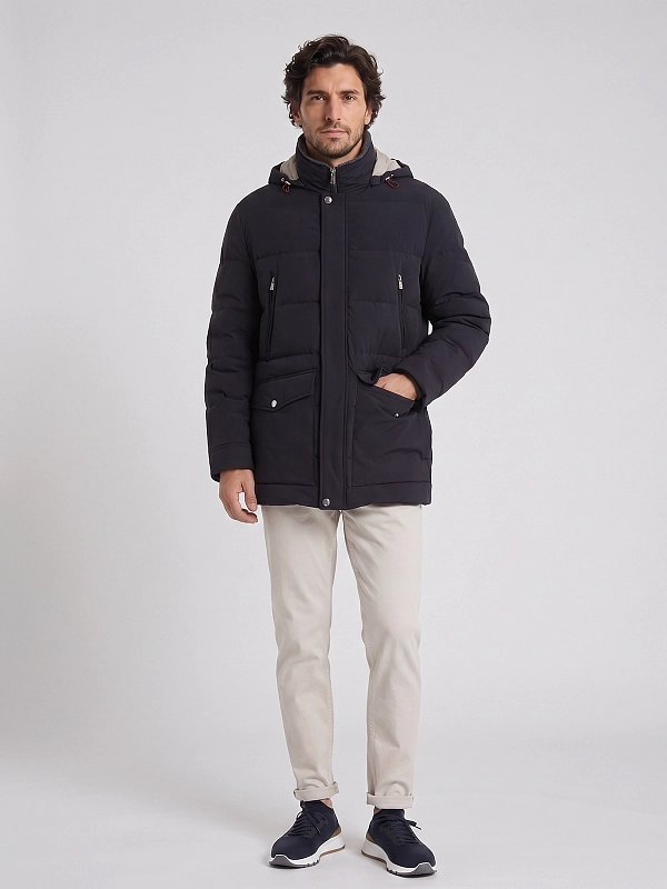 пуховик Brunello Cucinelli MM4911823 цвет темно-синий