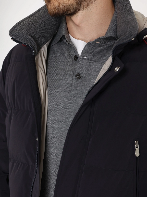 пуховик Brunello Cucinelli MM4911823 цвет темно-синий