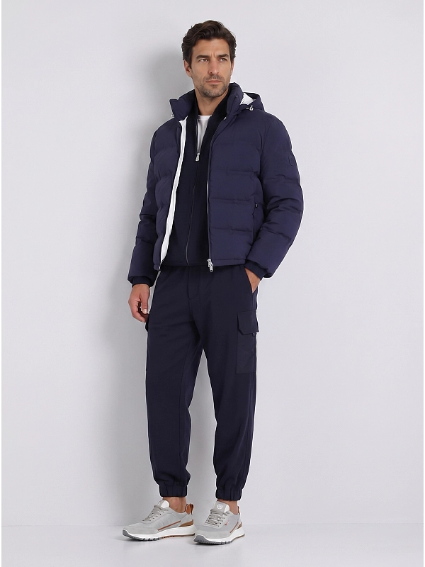 пуховик короткий Brunello Cucinelli MM4911836 цвет синий