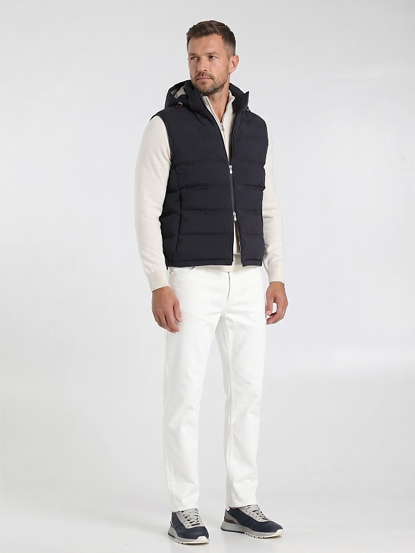 жилет пуховый Brunello Cucinelli MM4911995 цвет синий