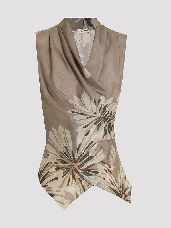 топ Brunello Cucinelli MQ967EG906 цвет светло-коричневый