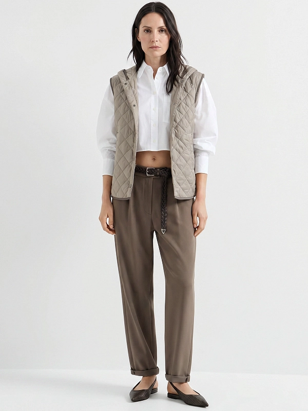 жилет утепленный Brunello Cucinelli MR4057999 цвет светло-коричневый