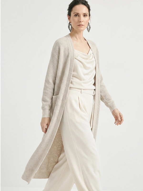 кардиган Brunello Cucinelli MST263346 цвет бежевый