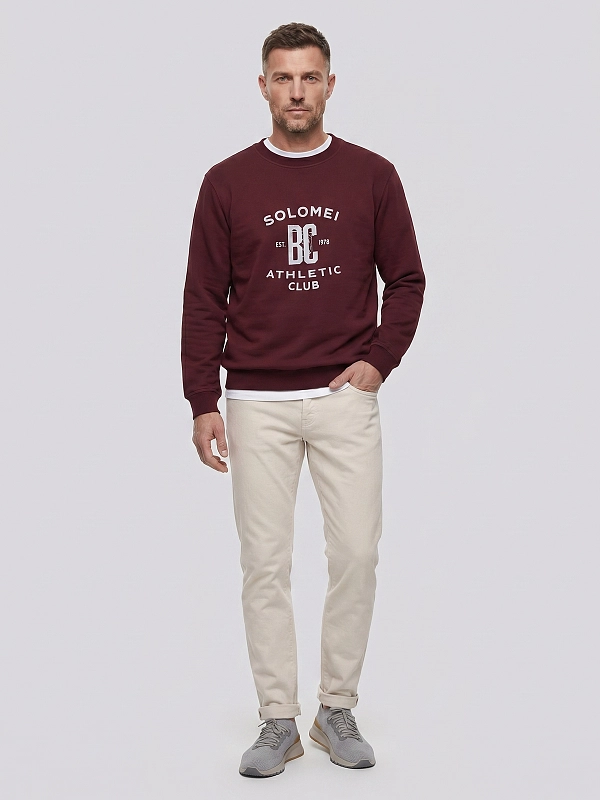 свитшот Brunello Cucinelli MW8633380G цвет бордовый