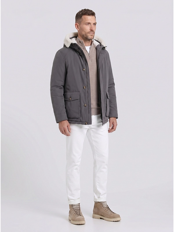 пуховик Brunello Cucinelli MY4641926 цвет серый