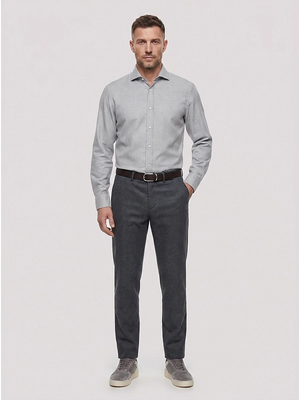 рубашка Brunello Cucinelli MY6370627 цвет светло-серый
