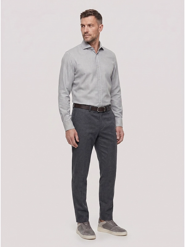 рубашка Brunello Cucinelli MY6370627 цвет светло-серый