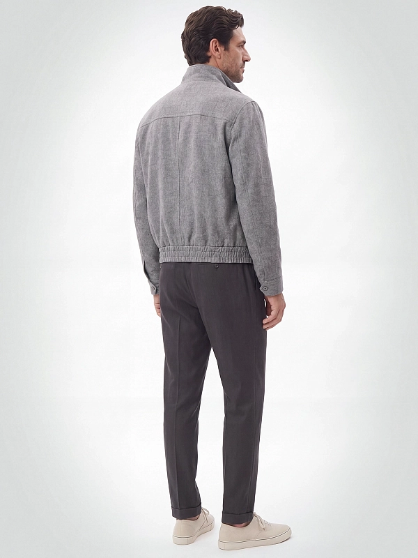 бомбер Brunello Cucinelli MZ4036580 цвет серый