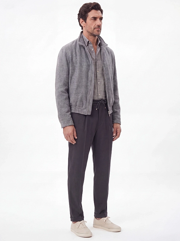 бомбер Brunello Cucinelli MZ4036580 цвет серый