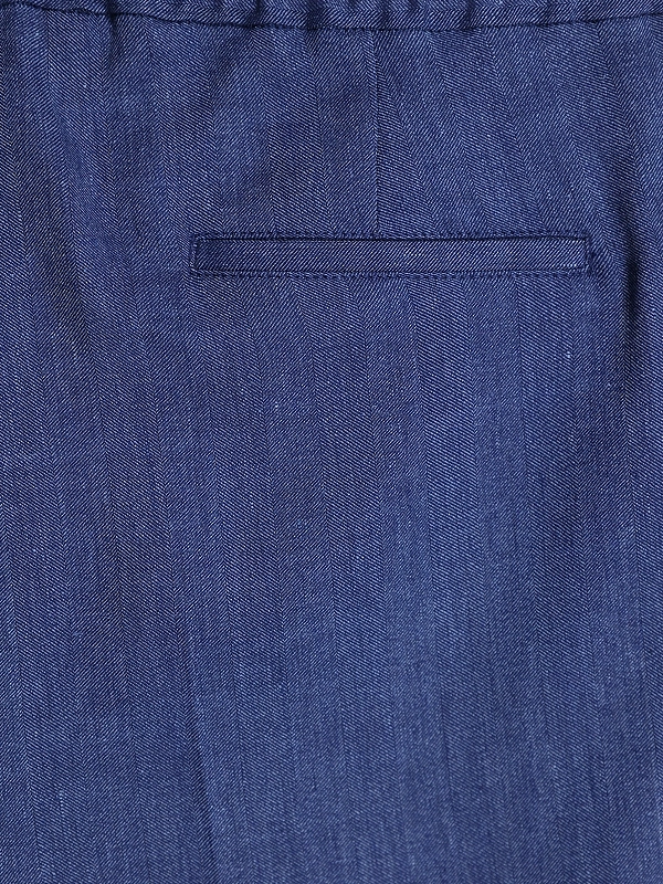 брюки на кулисе Brunello Cucinelli MZ408E1710 цвет синий