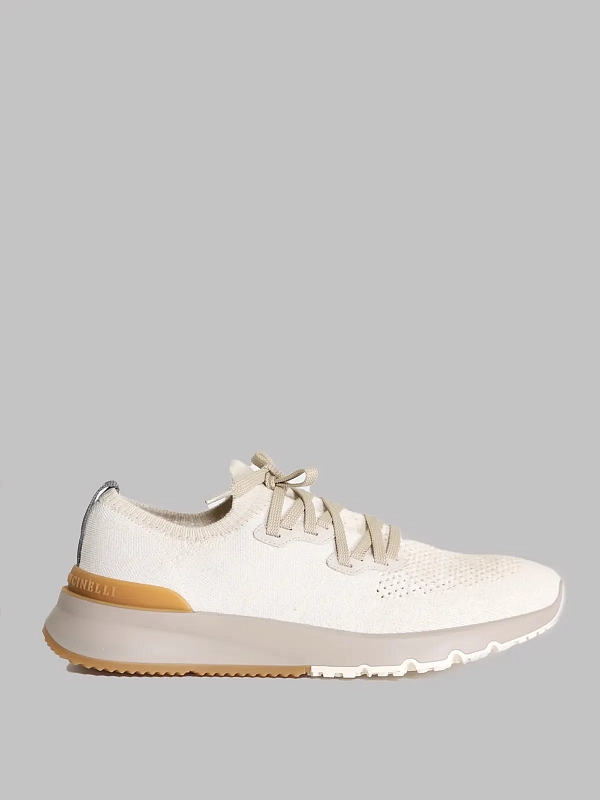 кроссовки Brunello Cucinelli MZUKISO250 цвет молочно-серый