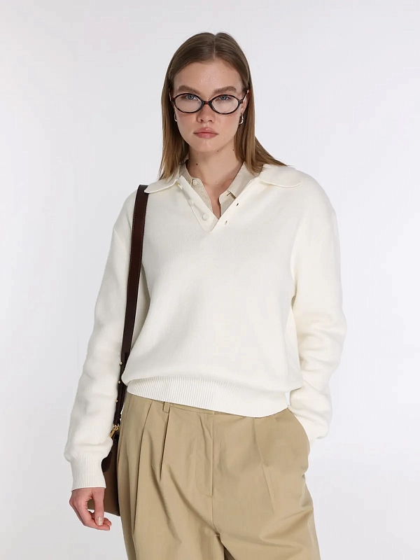 джемпер поло Dunst UDSW6A104IV цвет молочный