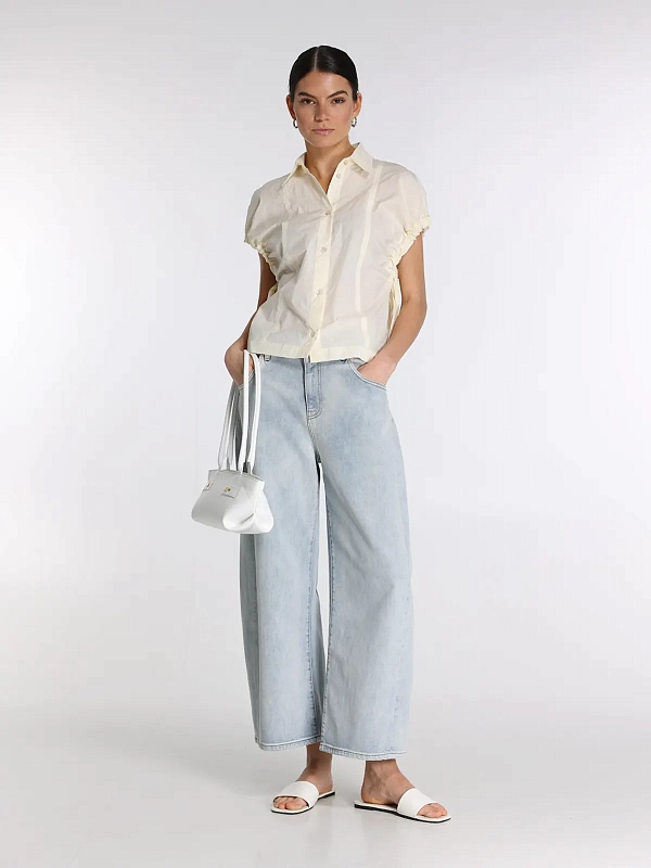 блузка Erika Cavallini P6SF01 цвет молочный