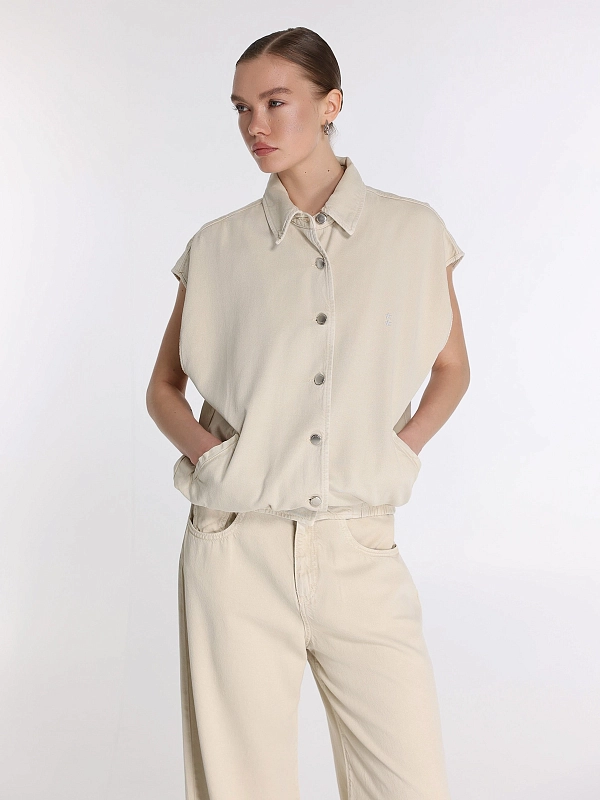 жилет джинсовый Icon Denim INESPT2039 цвет бежевый