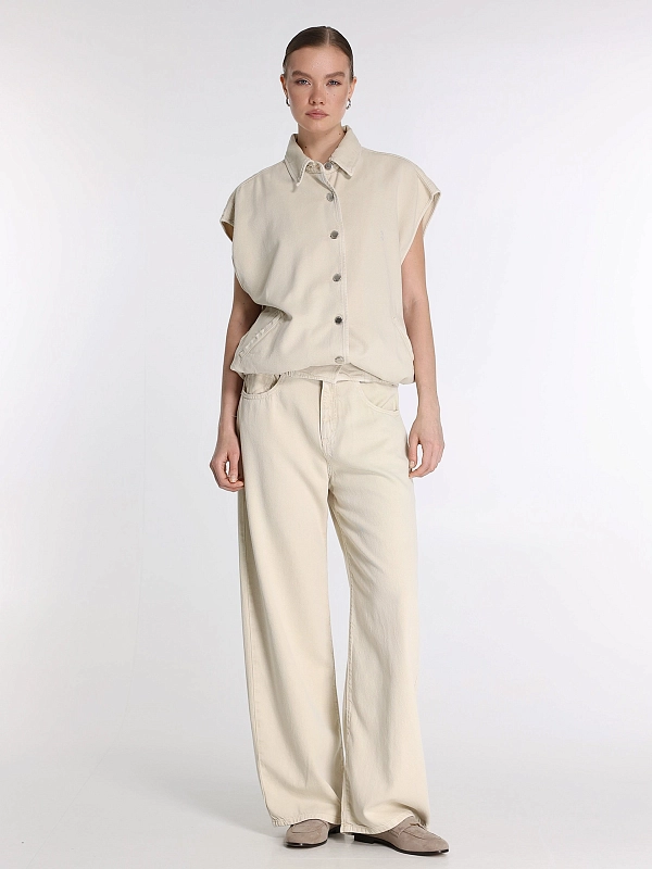 жилет джинсовый Icon Denim INESPT2039 цвет бежевый