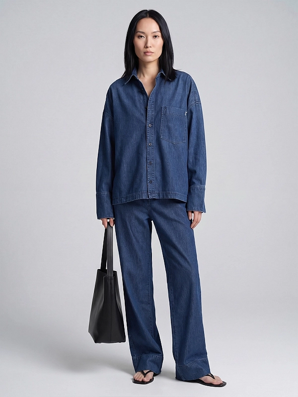 рубашка джинсовая Icon Denim RENAID8829 цвет темно-синий