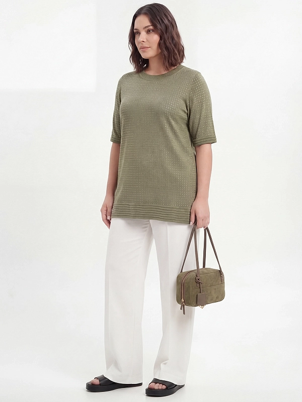 джемпер Marina Rinaldi MRNVETRINO цвет оливковый