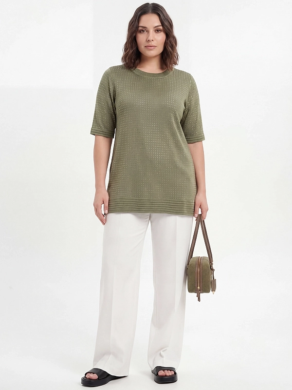 джемпер Marina Rinaldi MRNVETRINO цвет оливковый