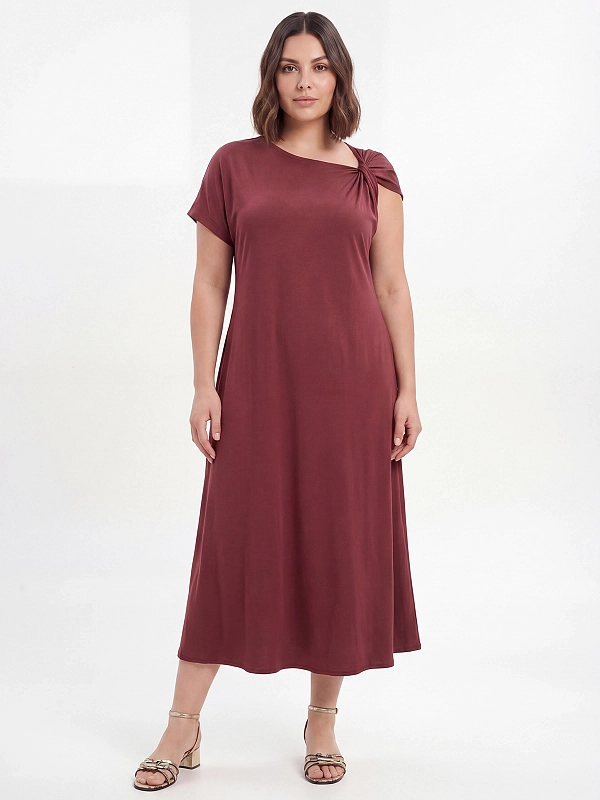 платье Marina Rinaldi MRSMAGENTA цвет бордовый