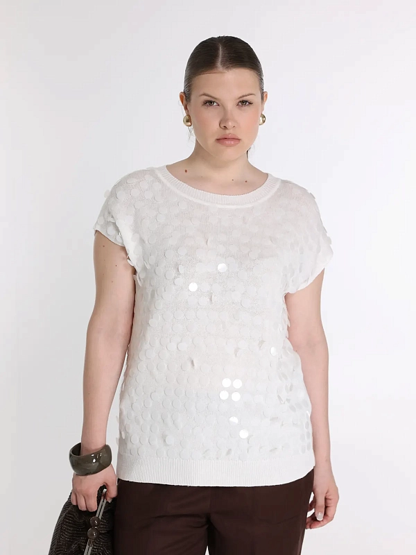 джемпер Marina Rinaldi MRSVISONE цвет белый