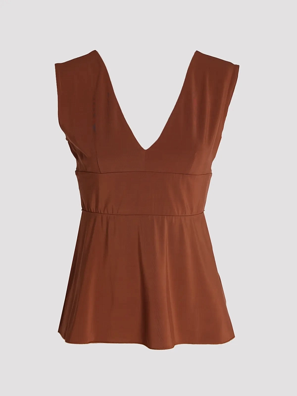 топ Max Mara BCHOBLARE цвет коричневый
