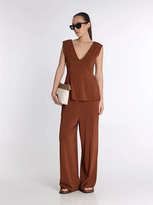 топ Max Mara BCHOBLARE цвет коричневый
