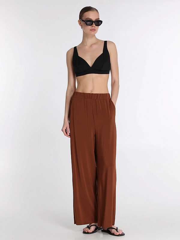 брюки Max Mara BCHONORATA цвет коричневый