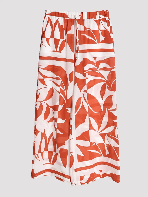брюки Max Mara BCHVOTO цвет красный,белый