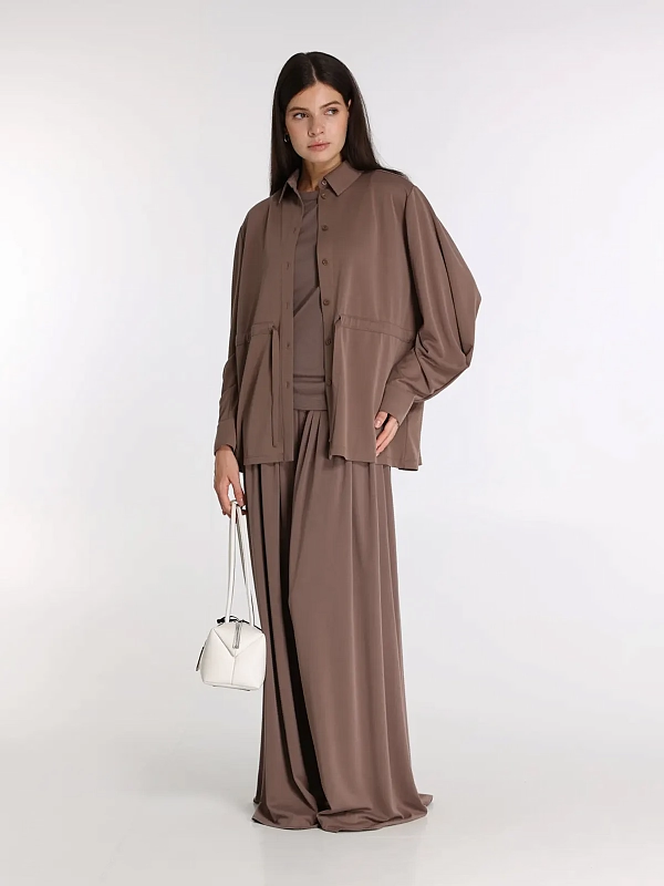 брюки Max Mara MMLCICALA цвет коричневый