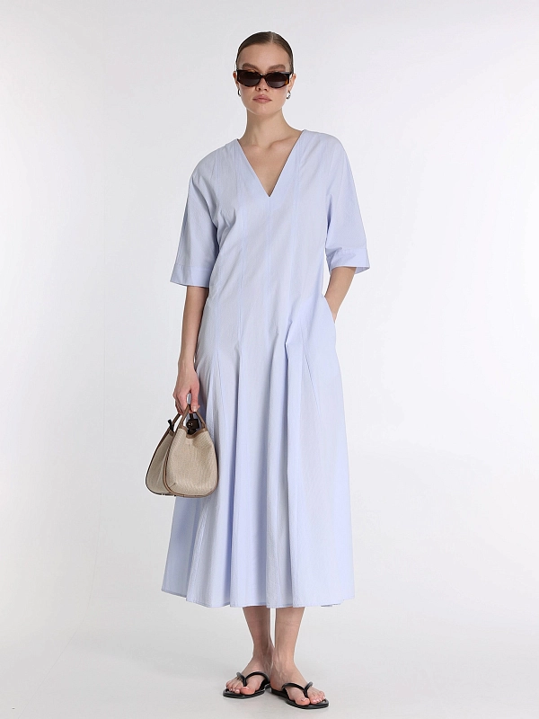 платье Max Mara MMLPANINO цвет голубой