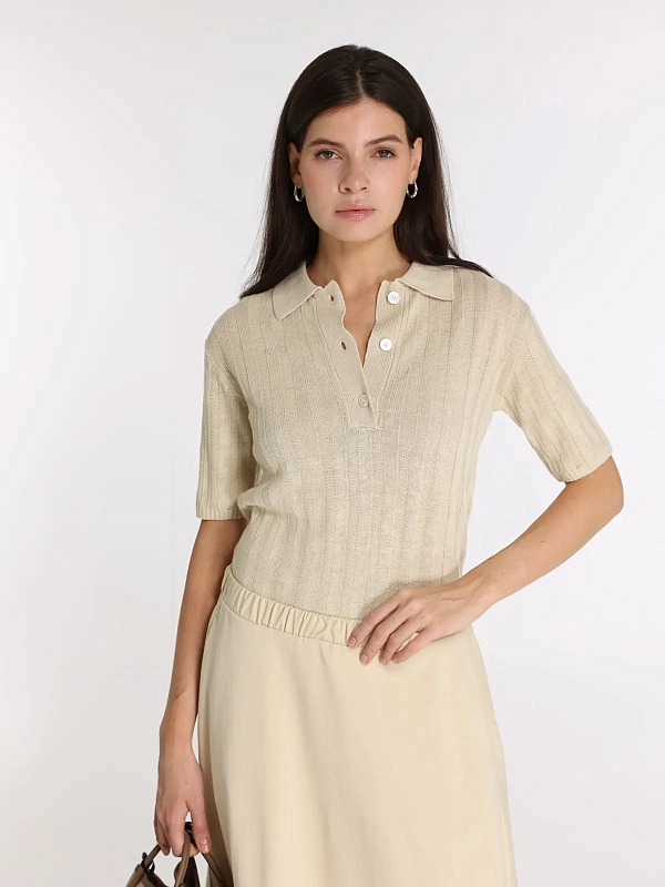 поло Max Mara MMLRIVETTO цвет молочный