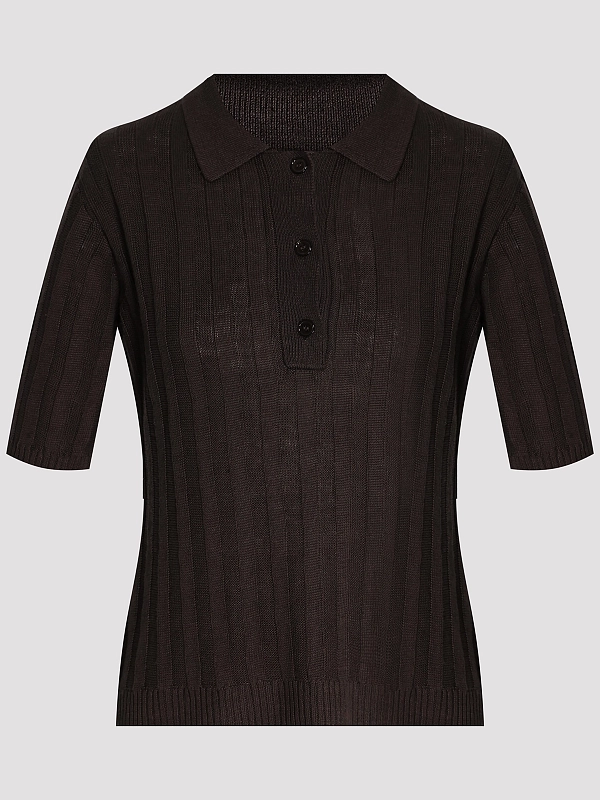 поло Max Mara MMLRIVETTO цвет коричневый