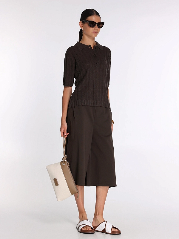 поло Max Mara MMLRIVETTO цвет коричневый