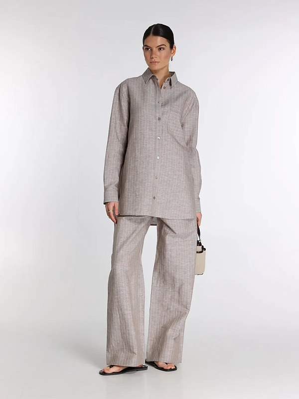 рубашка Max Mara MMLULULO цвет бежевый