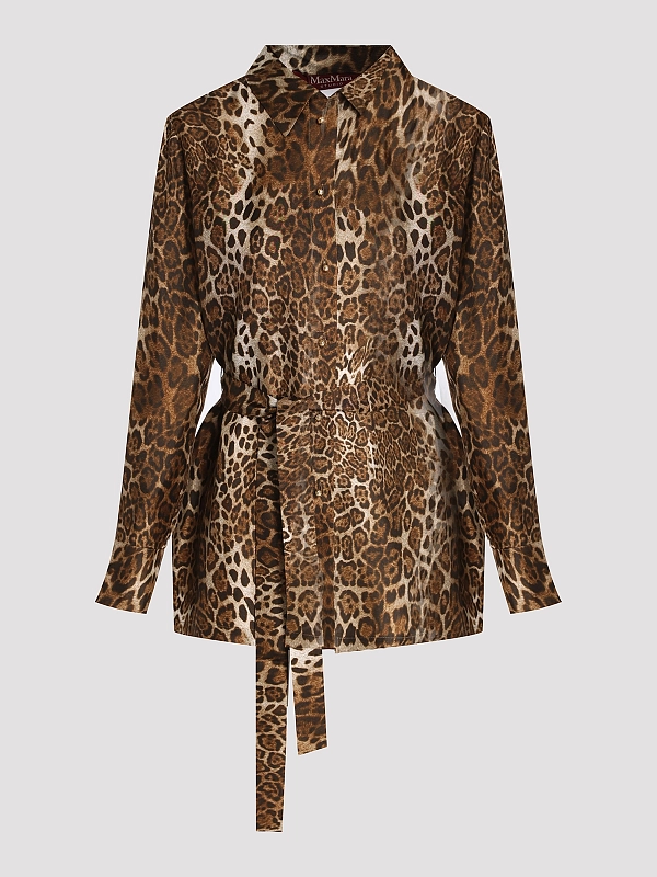 блузка Max Mara MSTAFFARI цвет леопардовый