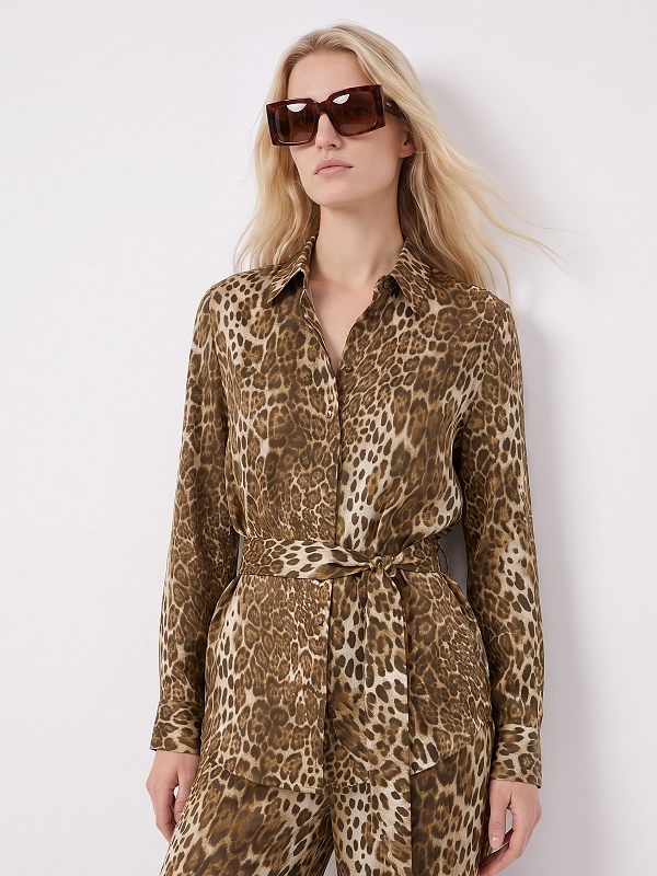 блузка Max Mara MSTAFFARI цвет леопардовый