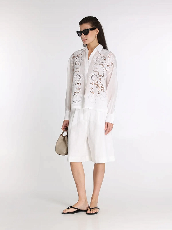 шорты Max Mara MSTCARAVAN цвет белый