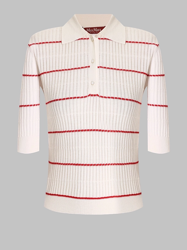 поло Max Mara MSTGALLO цвет белый