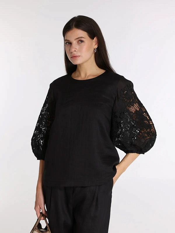 блузка Max Mara MSTORDINE цвет черный