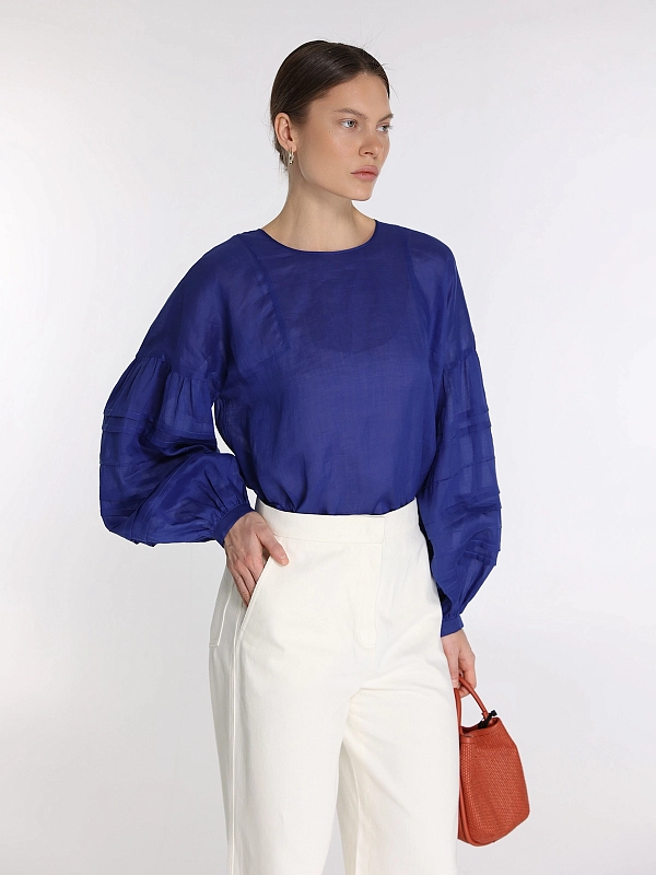 блузка Max Mara MSTPAESE цвет синий