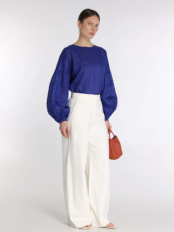 блузка Max Mara MSTPAESE цвет синий