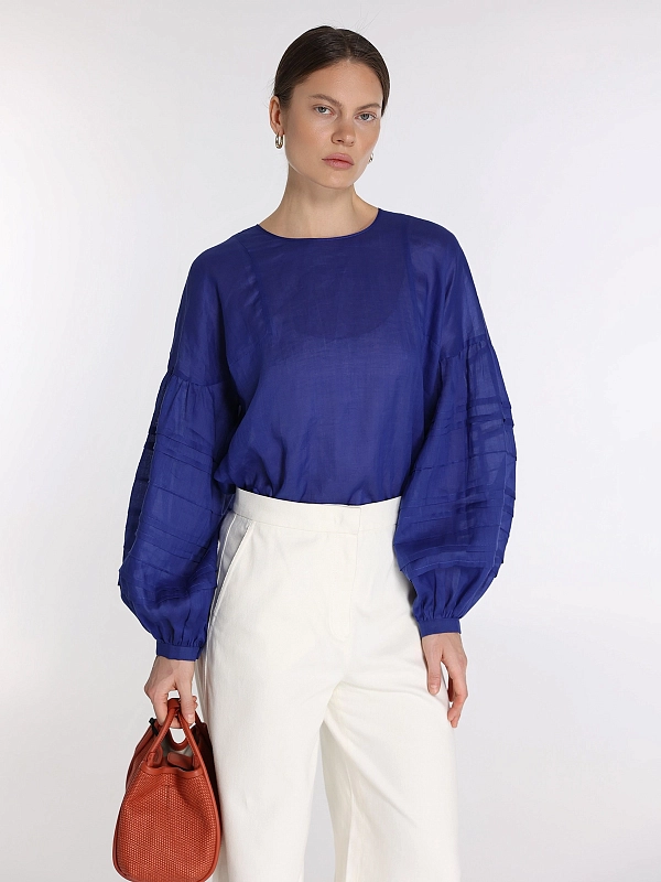 блузка Max Mara MSTPAESE цвет синий