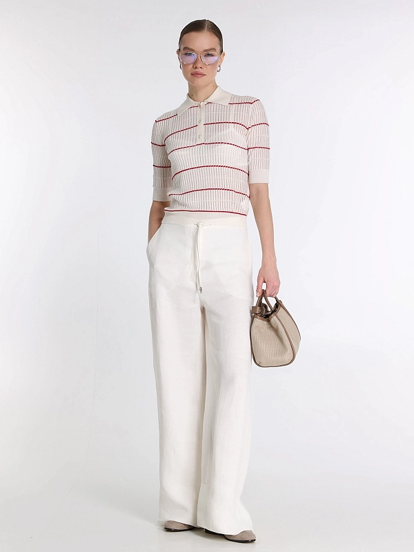 брюки Max Mara MSTPELOTA цвет молочный