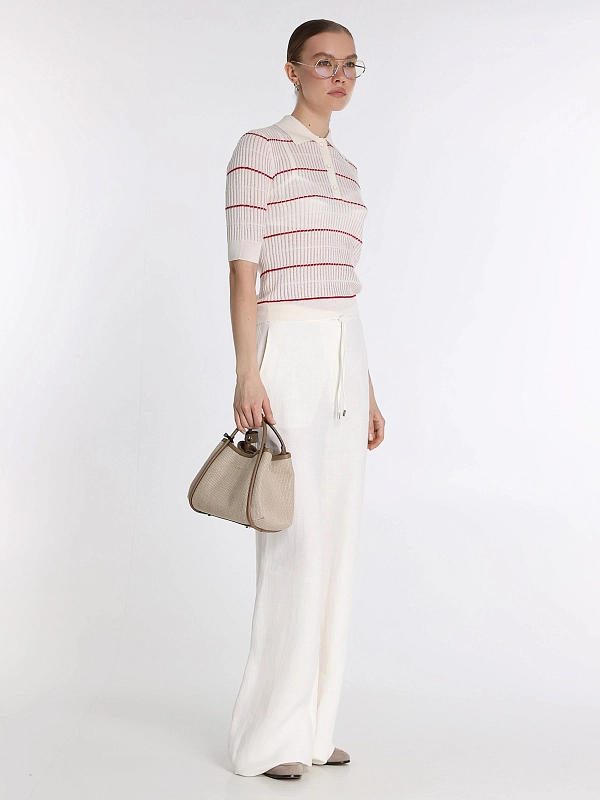 брюки Max Mara MSTPELOTA цвет молочный