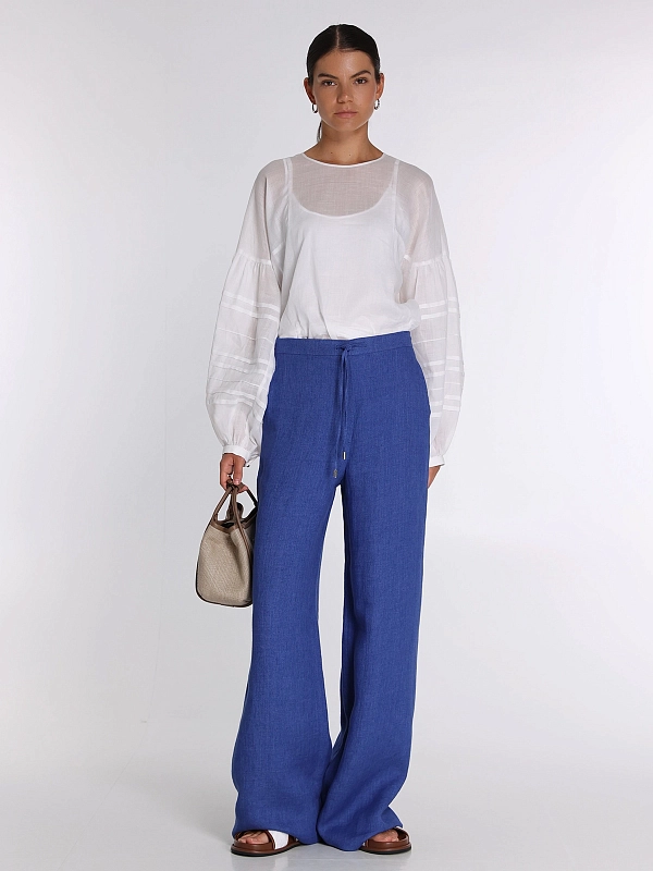 брюки Max Mara MSTPELOTA цвет синий
