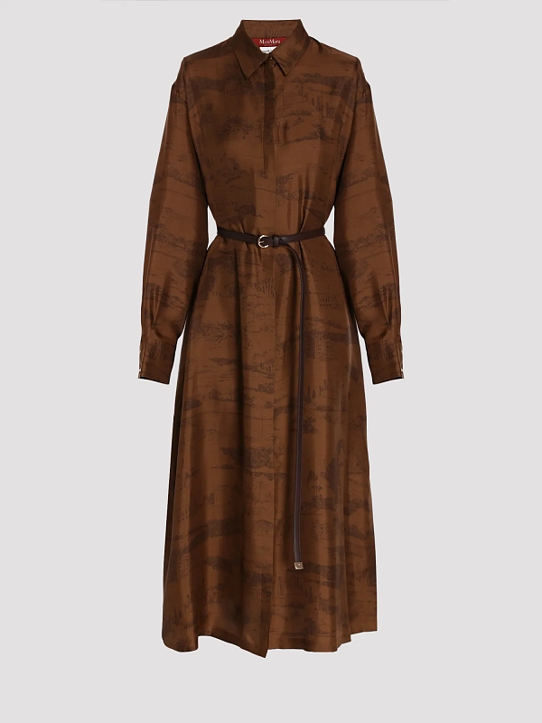 платье Max Mara MSTSNOB цвет коричневый