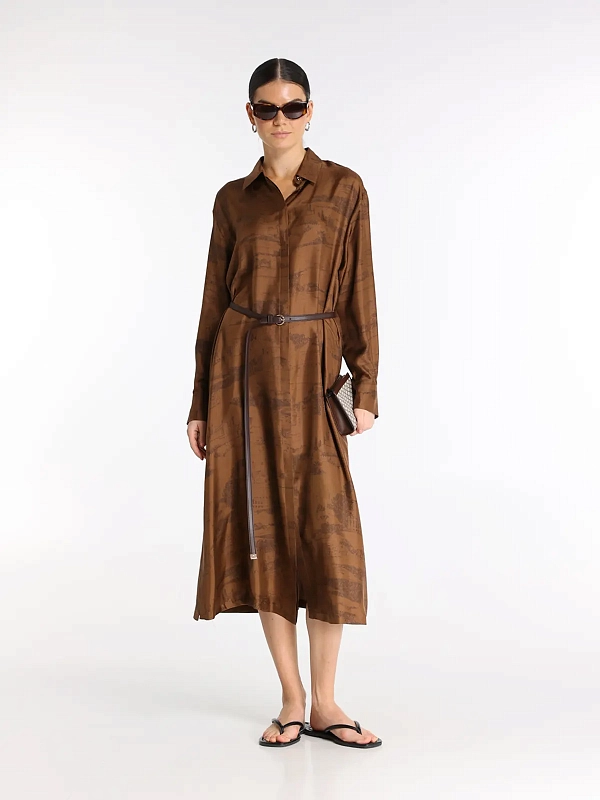 платье Max Mara MSTSNOB цвет коричневый