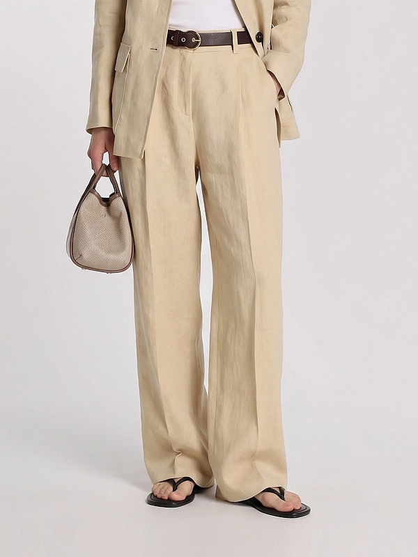 брюки Max Mara MSTSUMERO цвет светло-бежевый